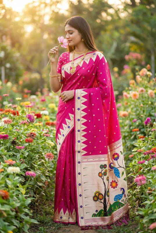 Anupama sindoor paithani top 5 Designer Sarees in Kolkata